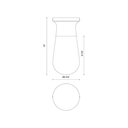 Marcel 5-in Semi-Flush Mount