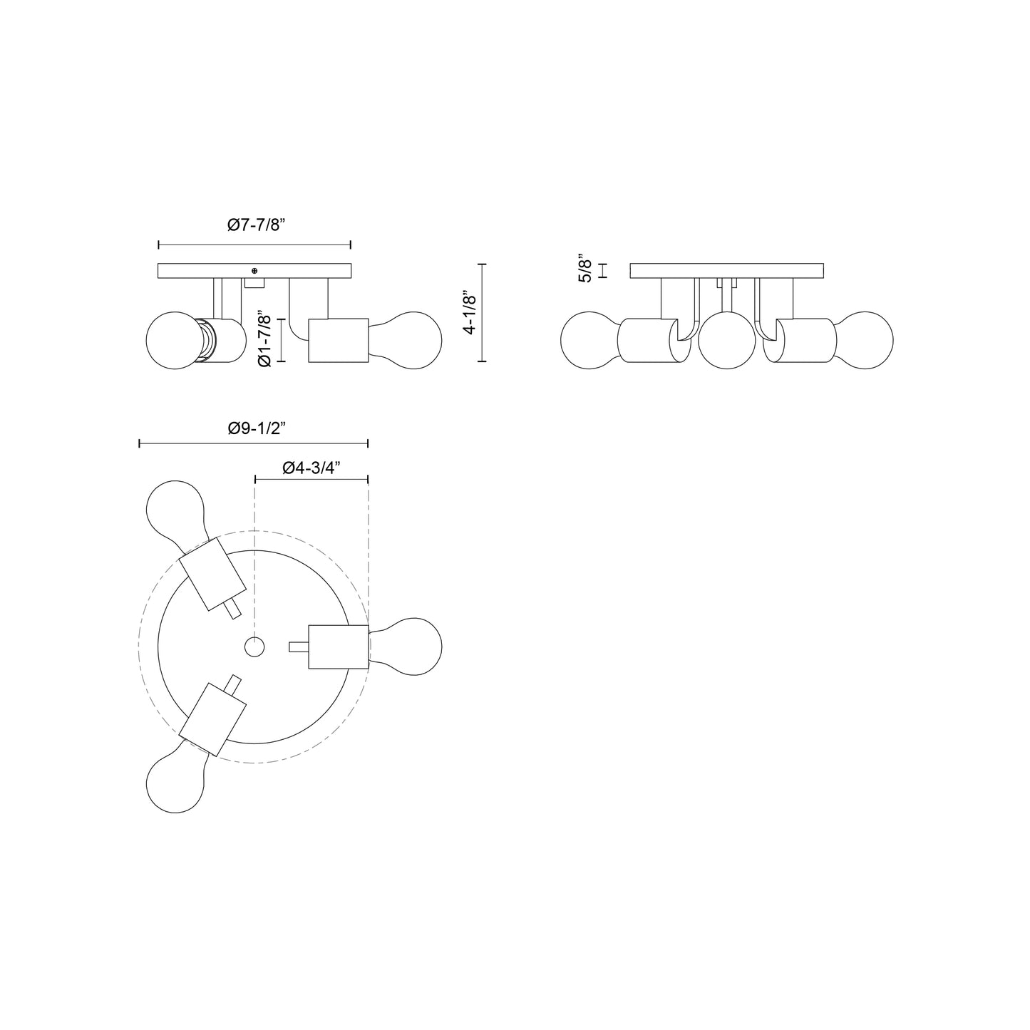 Claire 10-in Semi-Flush Mount