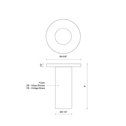 Mason 6-in Semi-Flush Mount