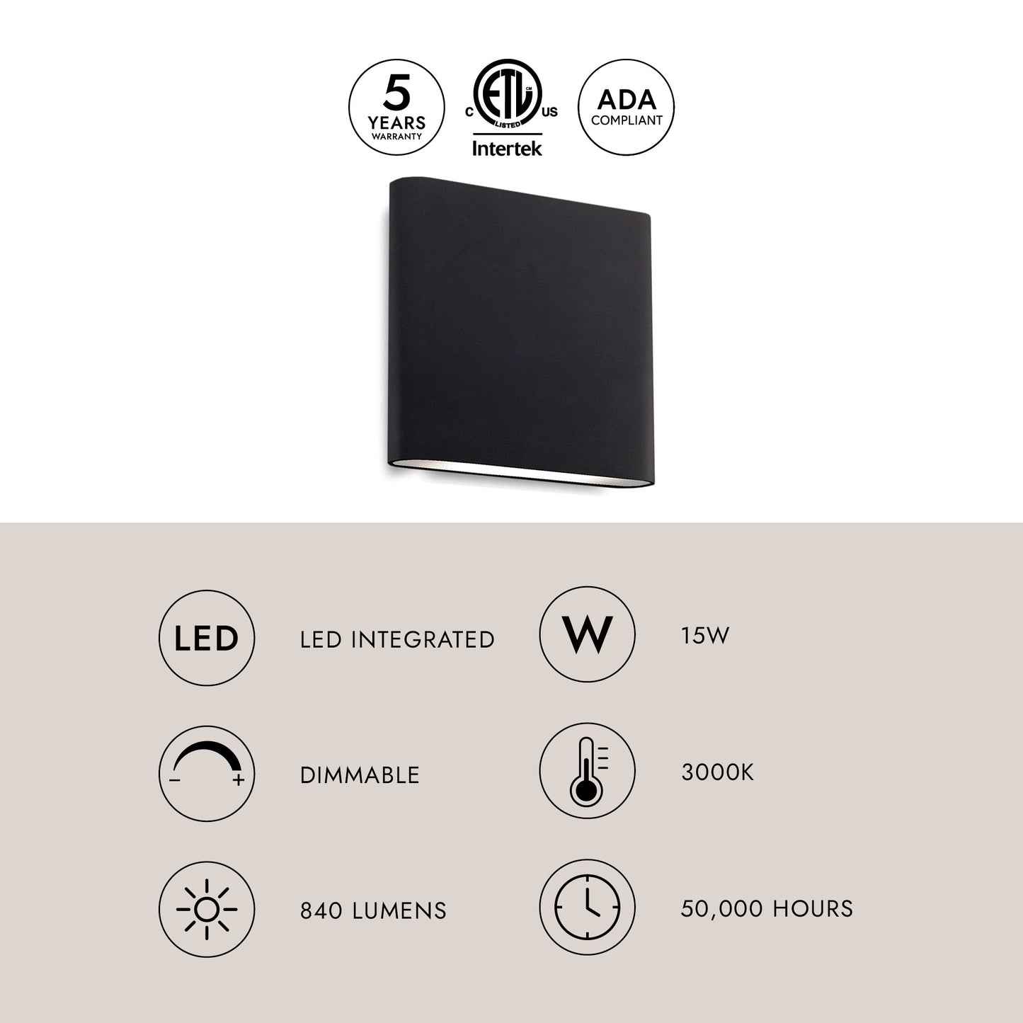 Slate 6-in All-terior Wall Light