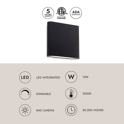 Slate 6-in All-terior Wall Light