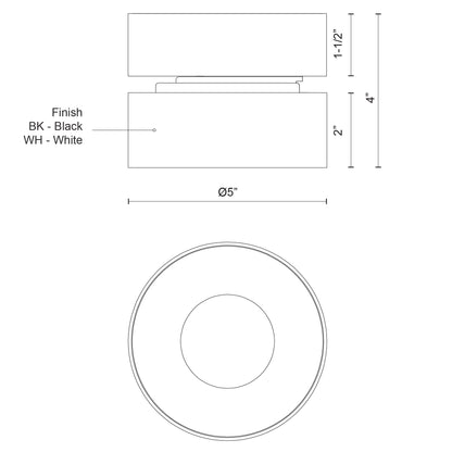 Solo 5-in Flush Mount