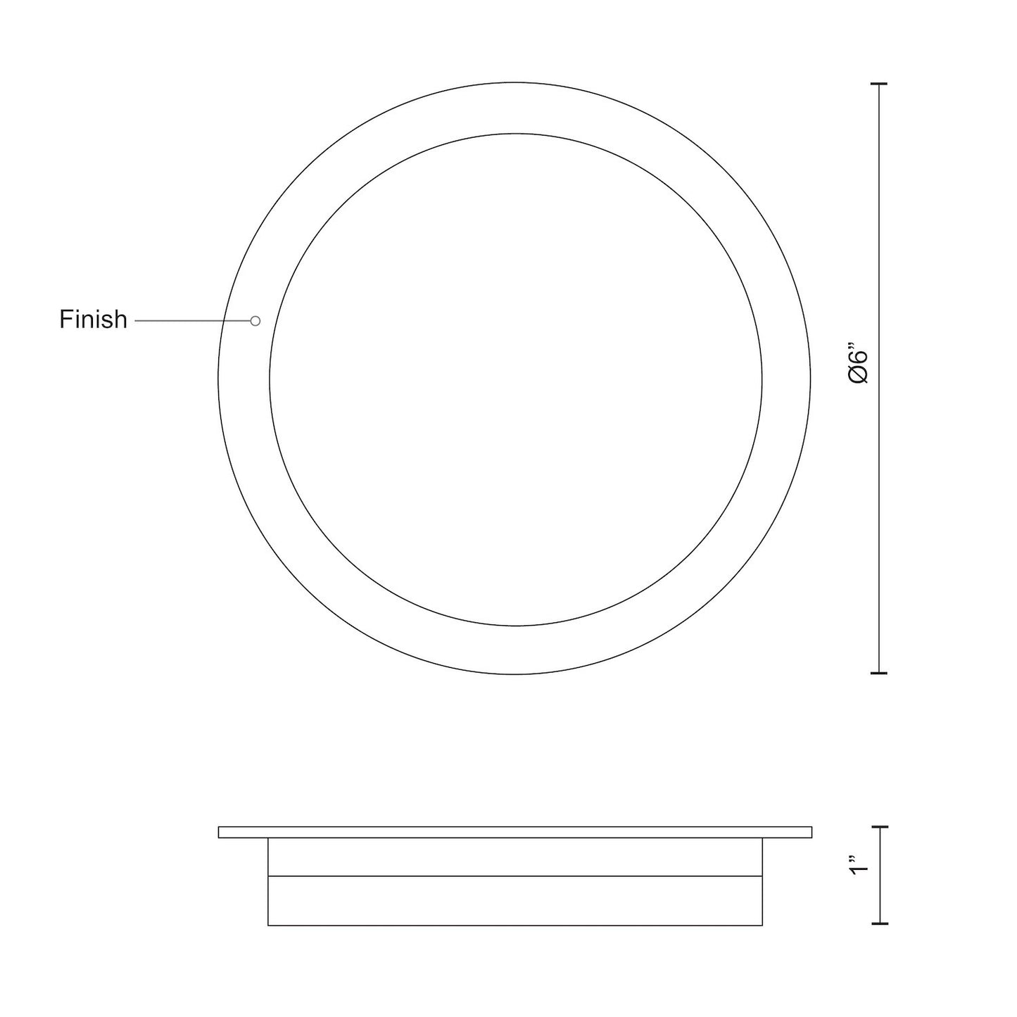 Stockton 6-in Flush Mount