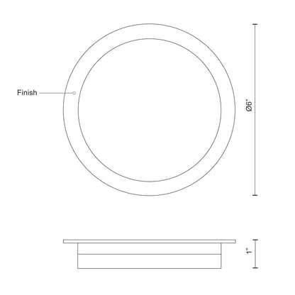 Stockton 6-in Flush Mount