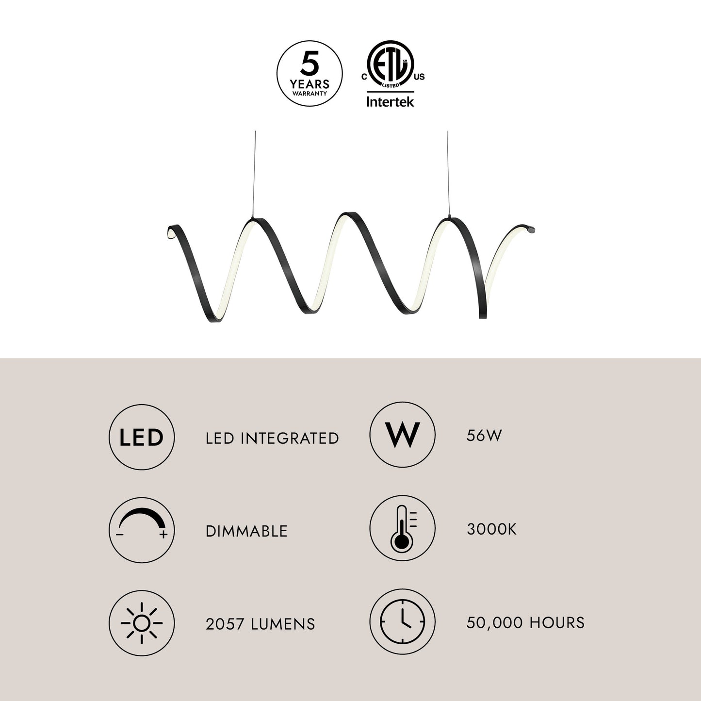 Synergy 42-in Linear Pendant
