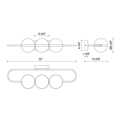 Tagliato 32-in Wall/Vanity Light