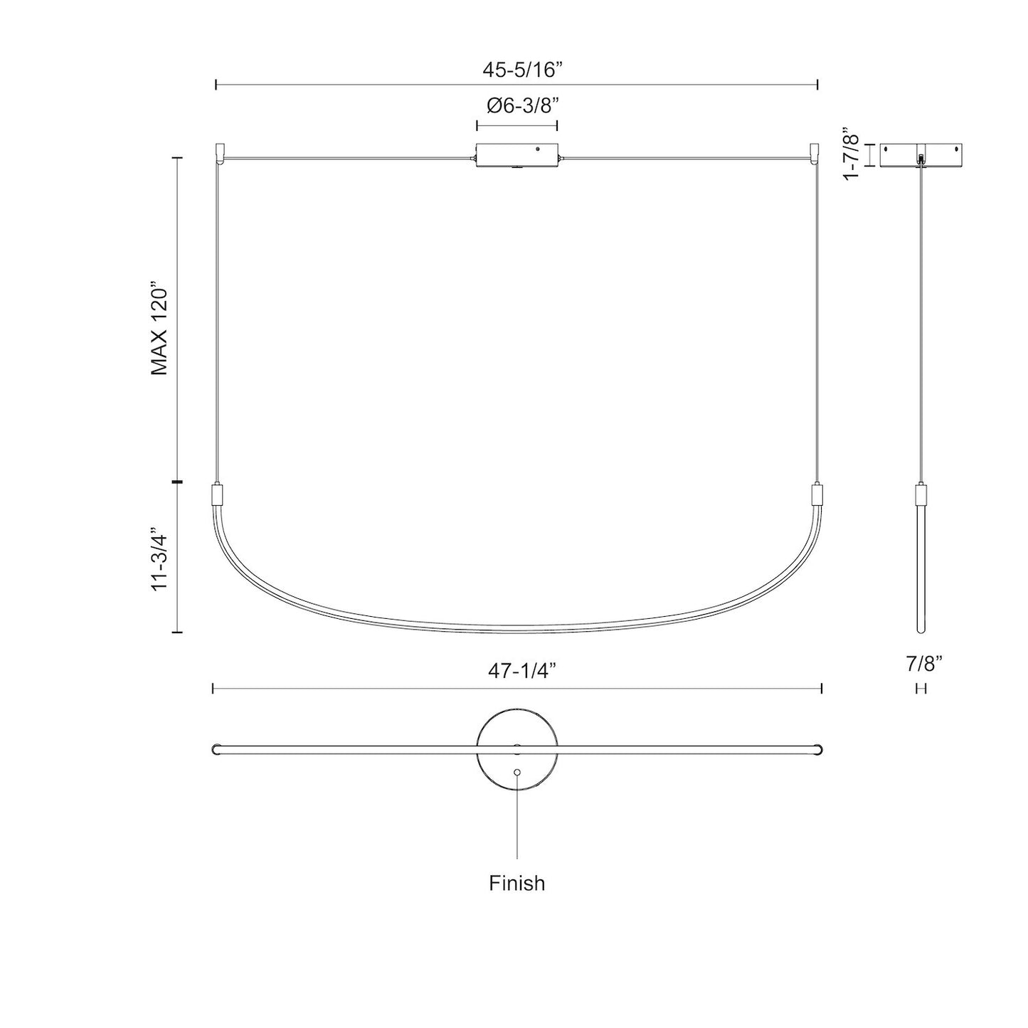 Talis 48-in Linear Pendant