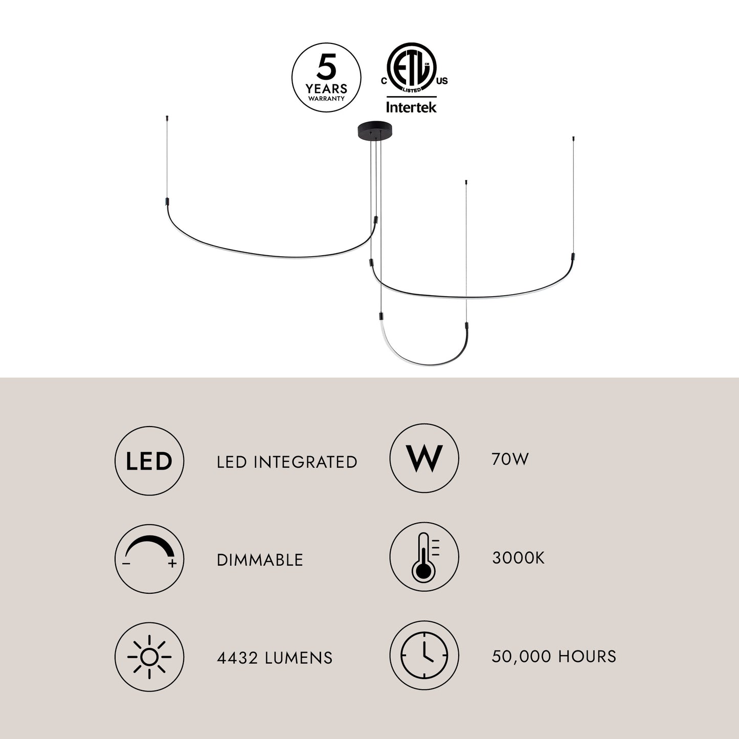 Talis 90-in Multi Pendant