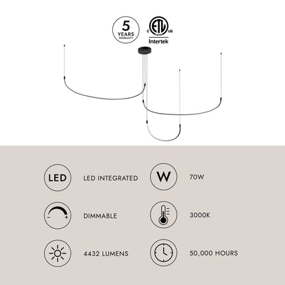 Talis 90-in Multi Pendant