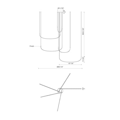 Talis 90-in Multi Pendant