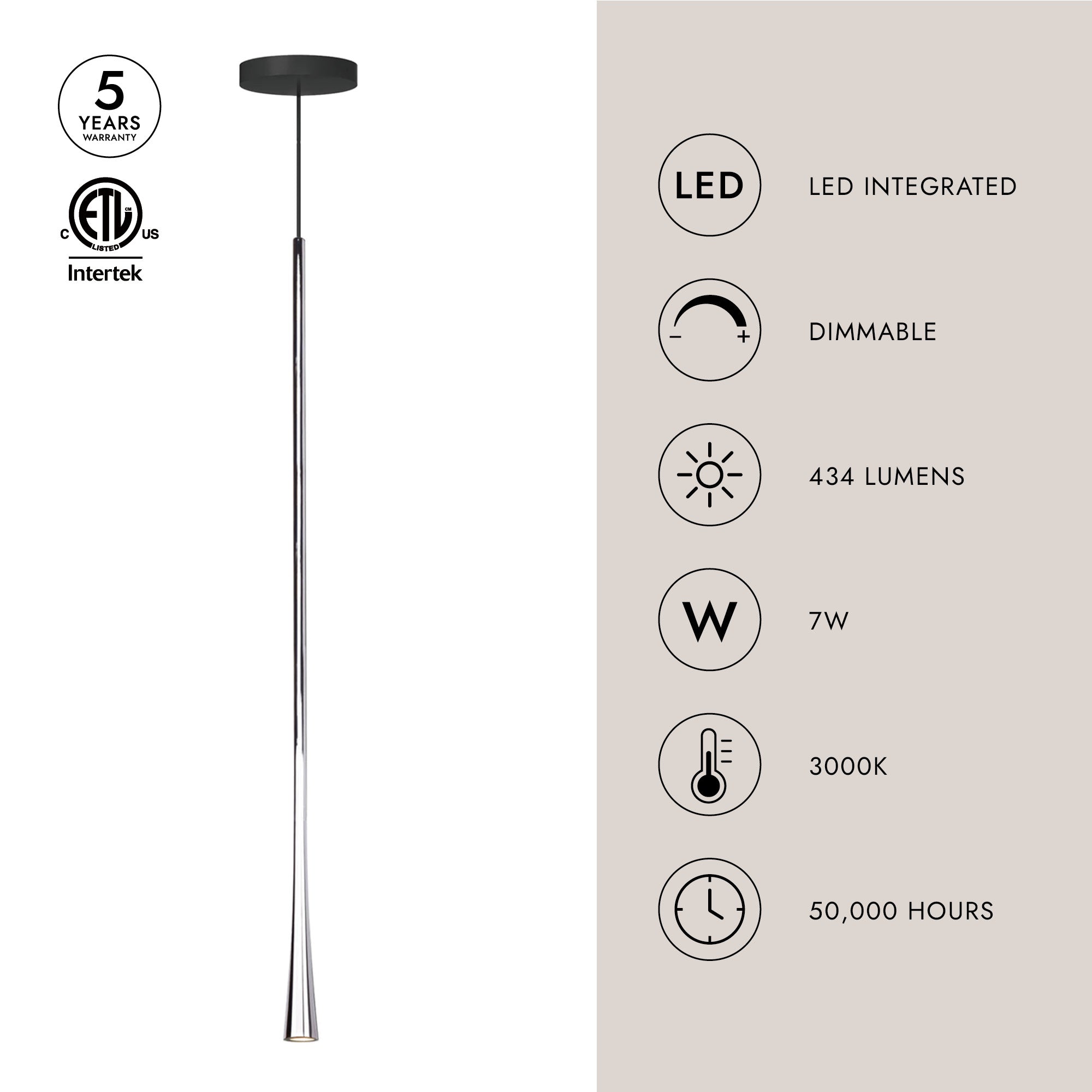 Taper 32-in Pendant – Kuzco Lighting