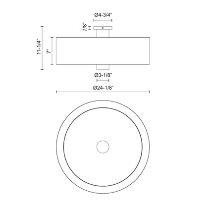 Theo 24-in Flush Mount