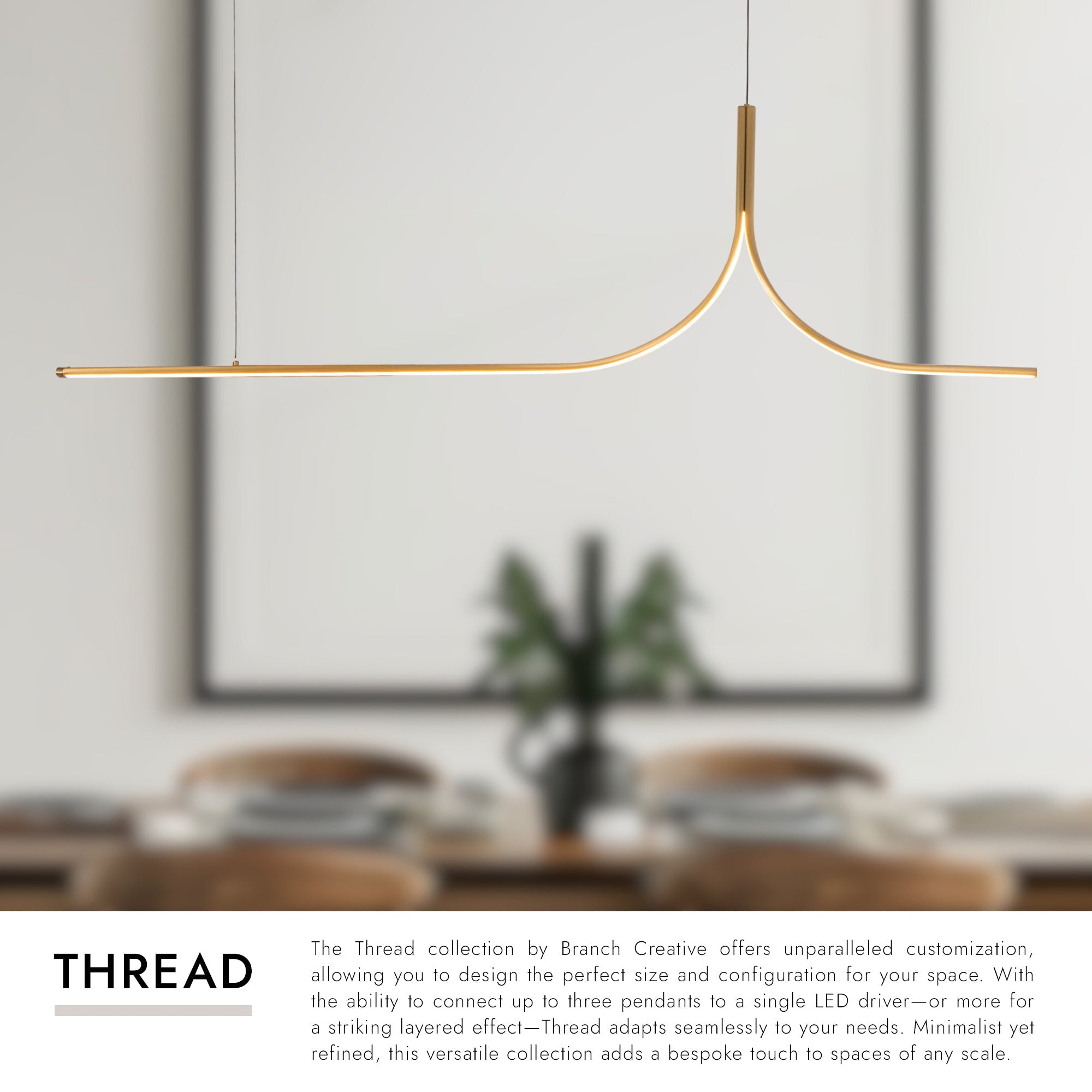 Thread 5-ft Linear Pendant – Kuzco Lighting