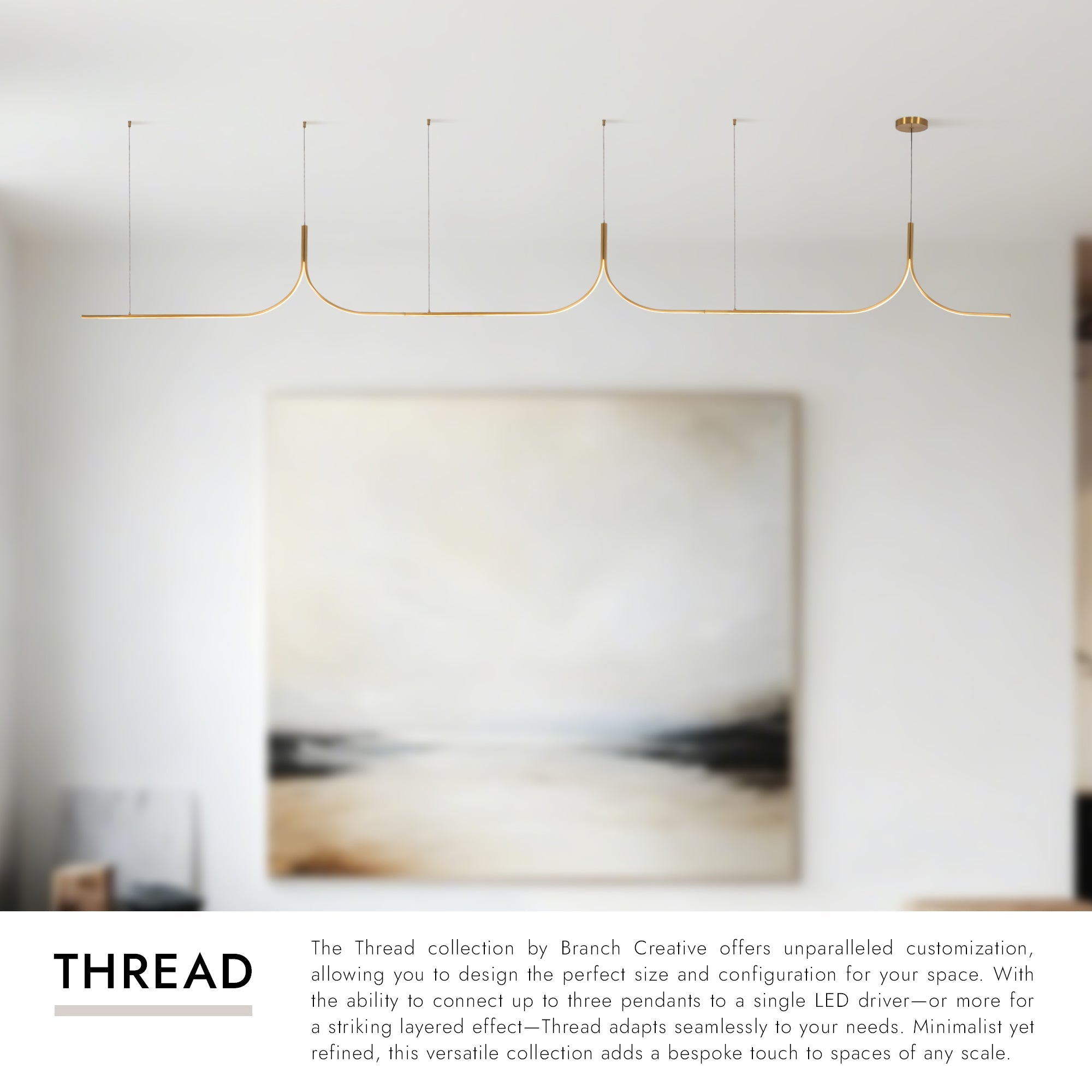 Rikuページ Thread 15-ft Linear Pendant – Kuzco Lighting