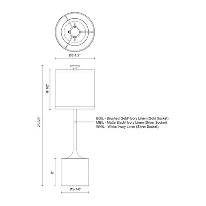 Issa 26-in Table Lamp