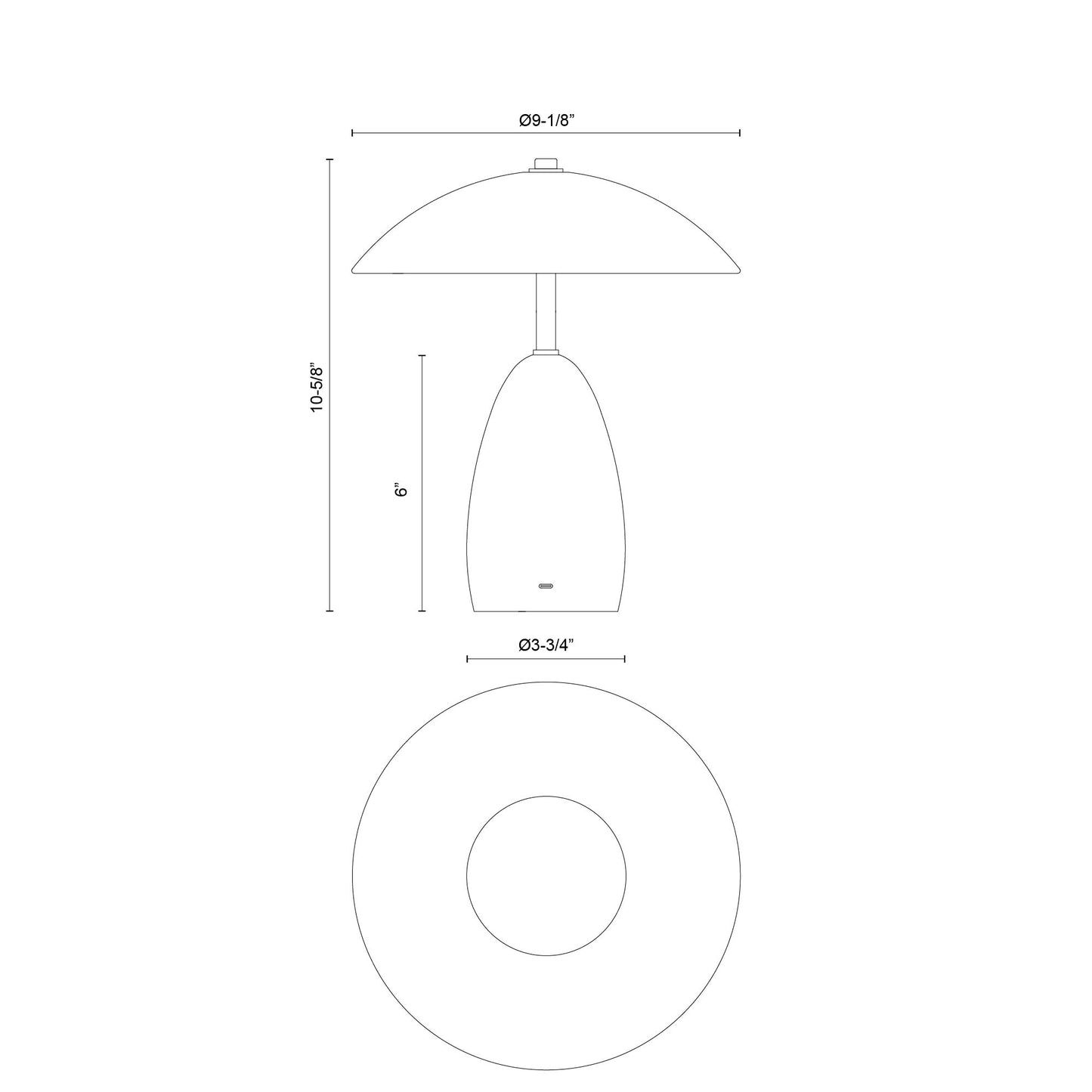 Poppy 9-in Table Lamp