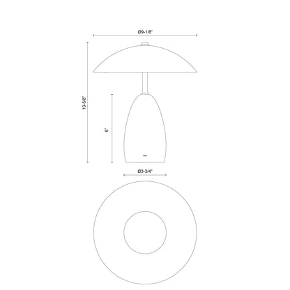 Poppy 9-in Table Lamp