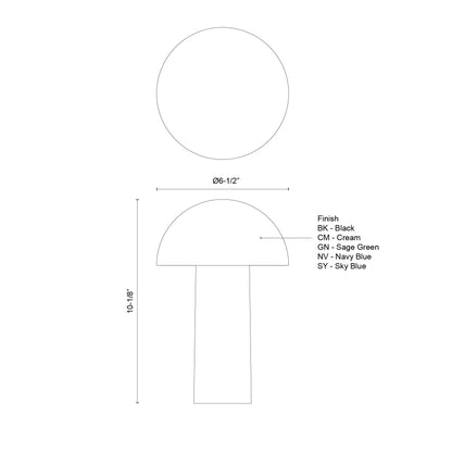 Setas 10-in Table Lamp