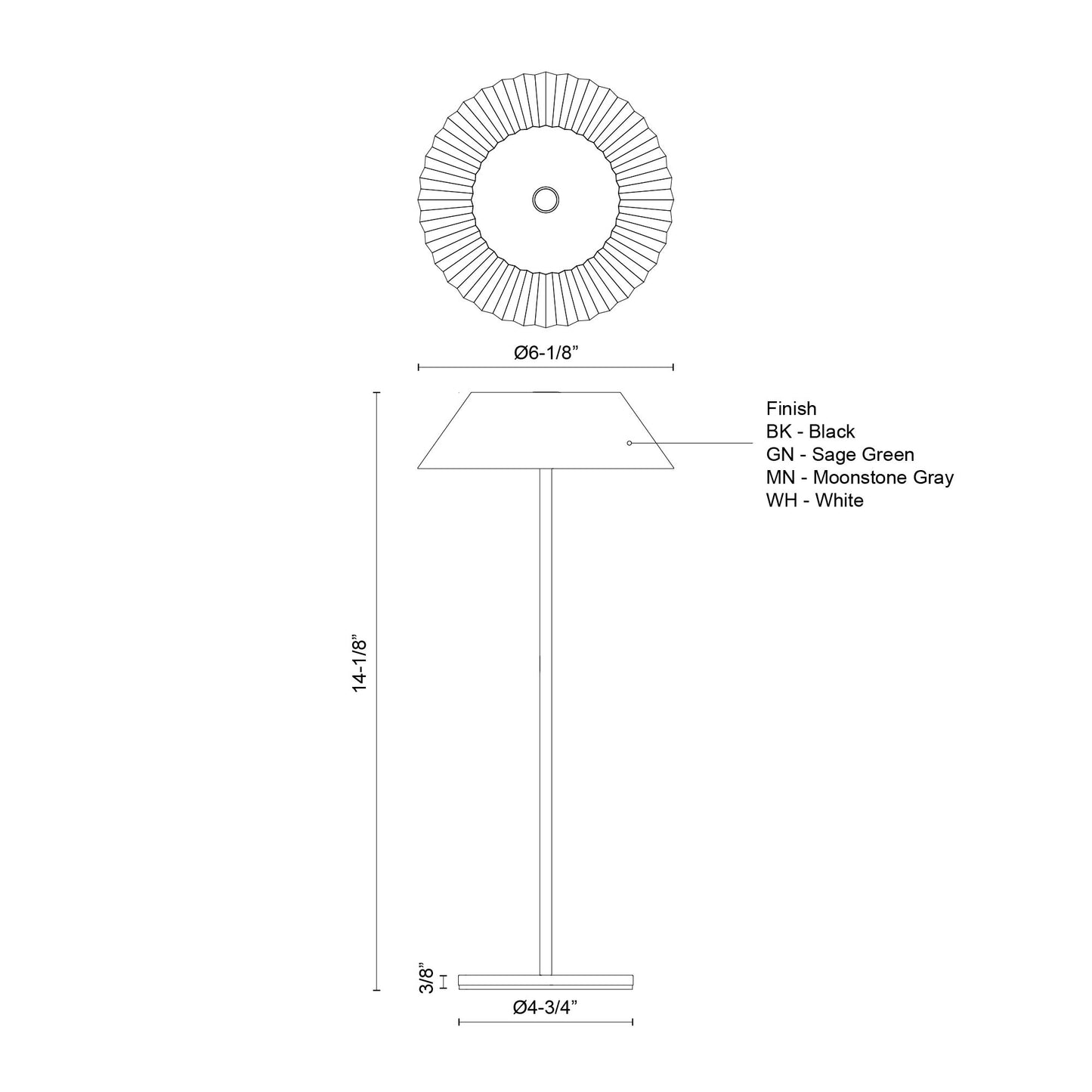 Pela 14-in Table Lamp