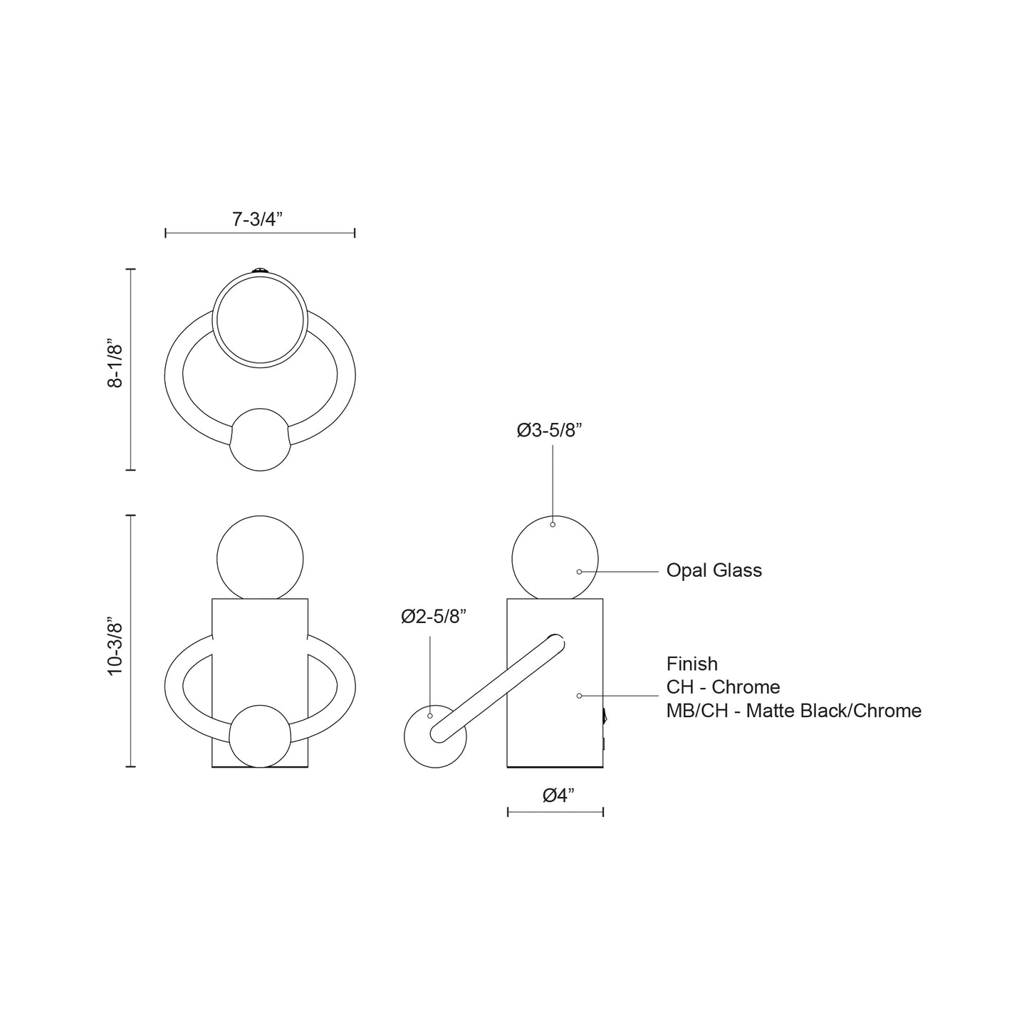 Septum 8-in Table Lamp