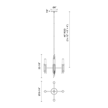 Torres 19-in Chandelier