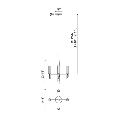 Torres 18-in Chandelier