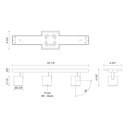 Arnold 3-Head Track Light