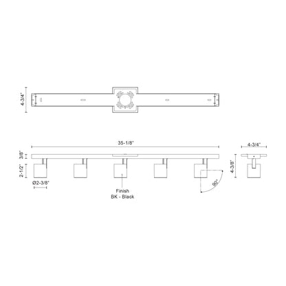 Arnold 5-Head Track Light