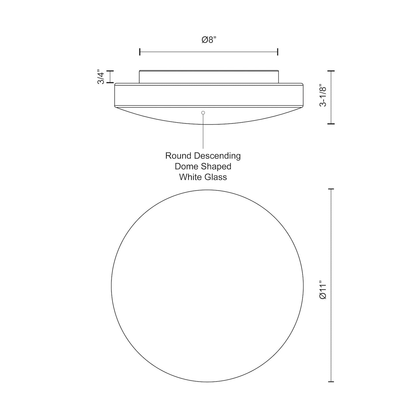 Trafalgar 11-in Flush Mount