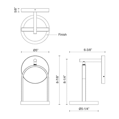 Trek 5-in Exterior Wall Sconce