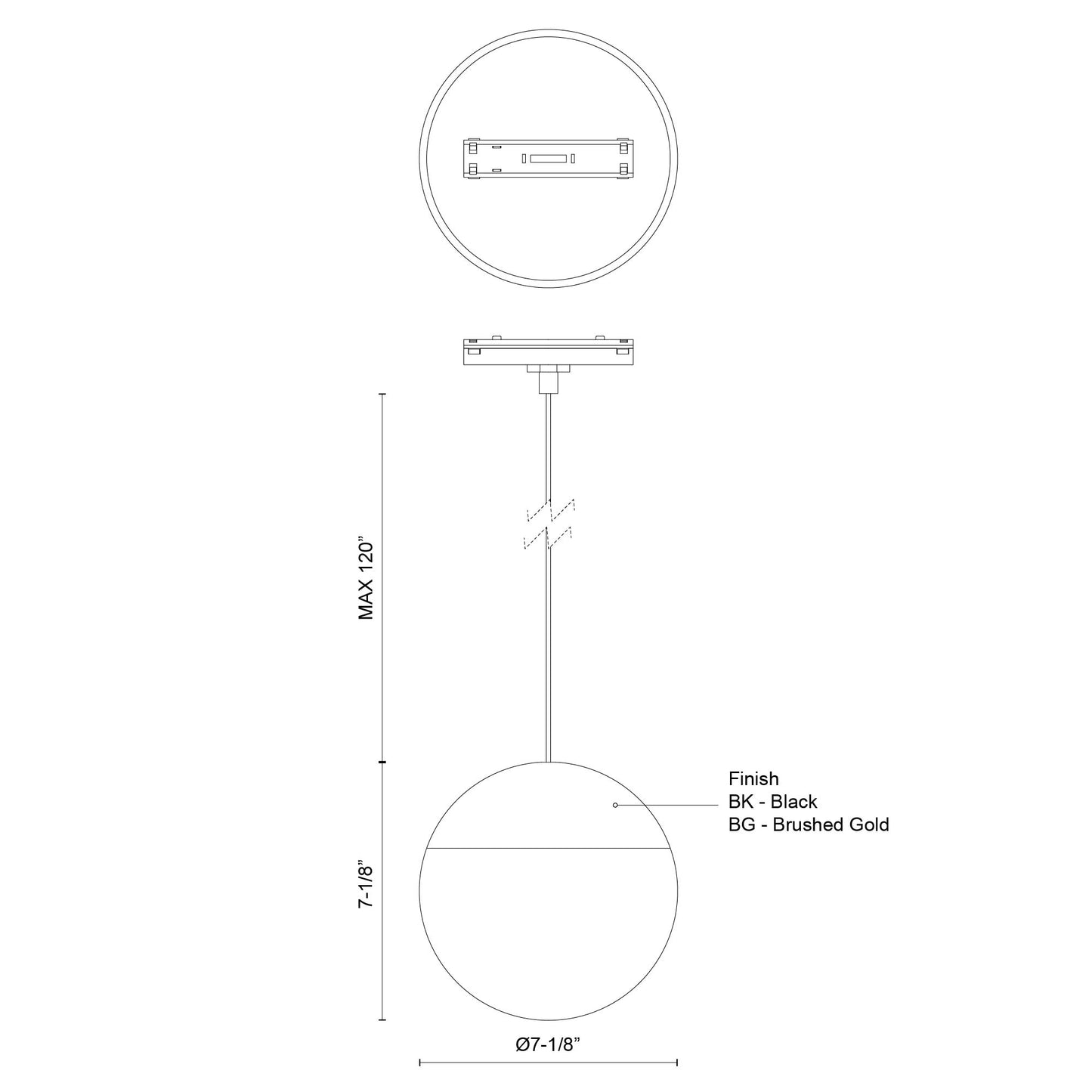 Monae 7-in Trilo Track Pendant