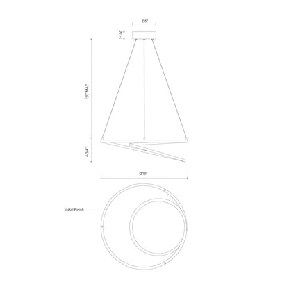 Twist 19-in Pendant