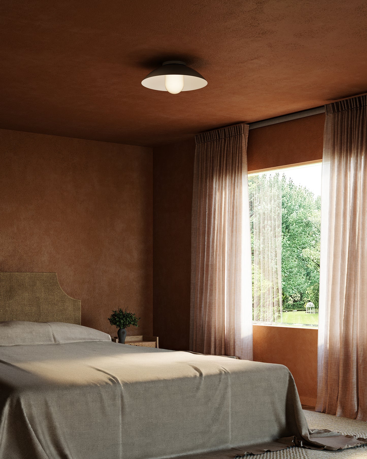 Umbra 14-in (6-in Height) Semi-Flush Mount