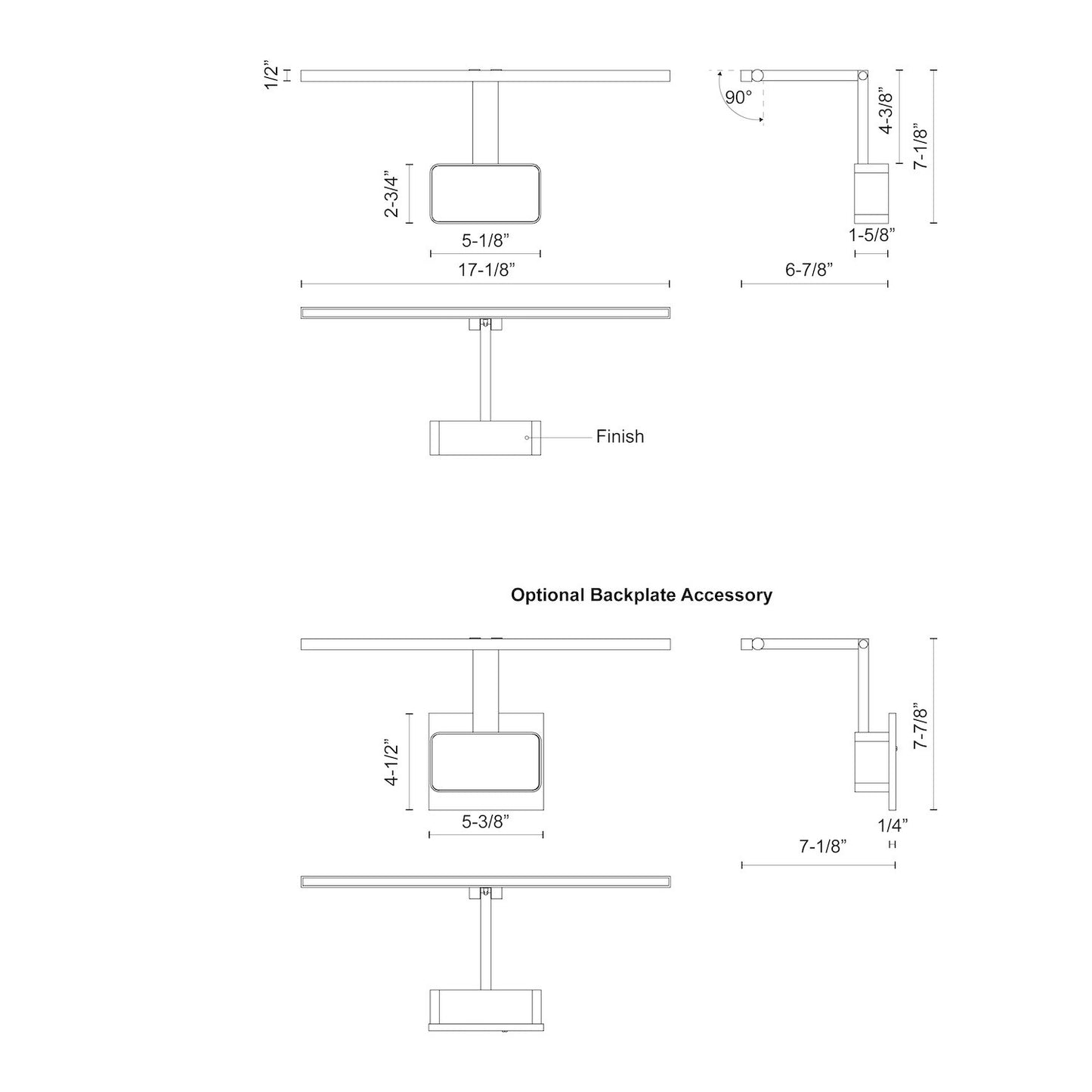 Vega Minor Picture 17-in Wall/Picture Light