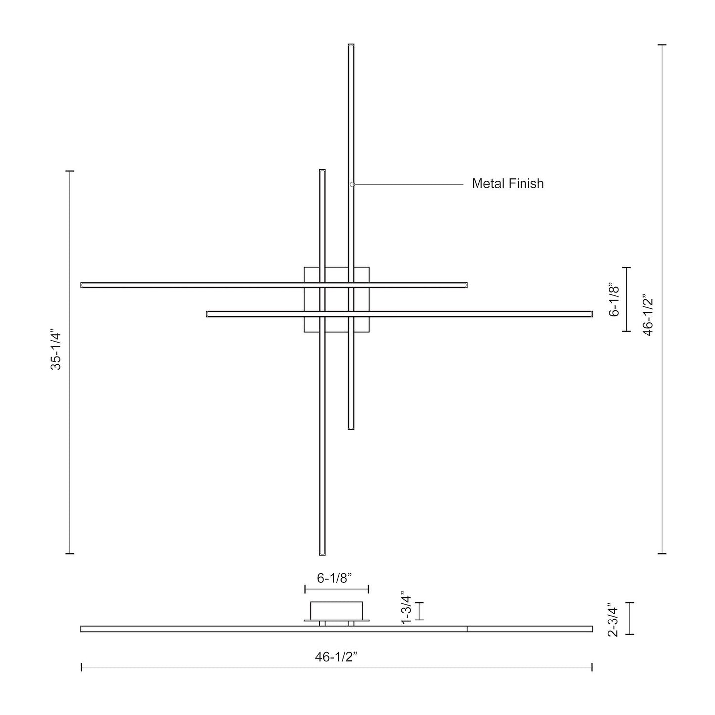 Vega Minor 47-in Flush Mount