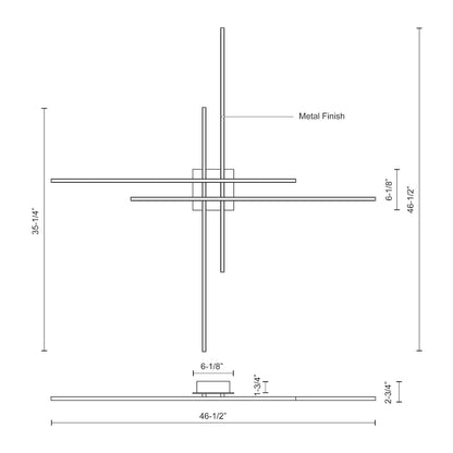 Vega Minor 47-in Flush Mount