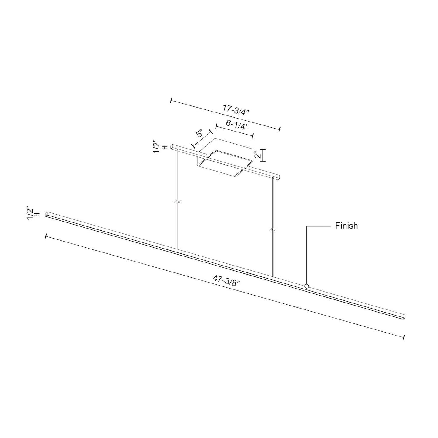 Vega Minor 48-in Linear Pendant