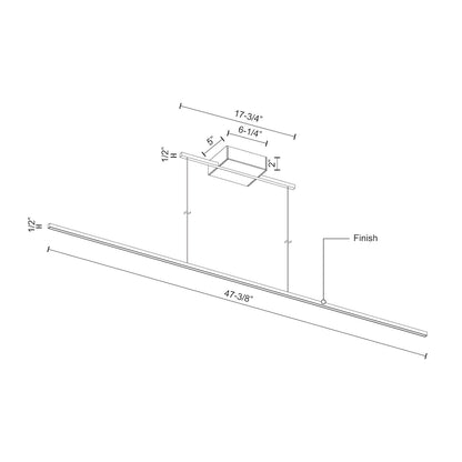 Vega Minor 48-in Linear Pendant