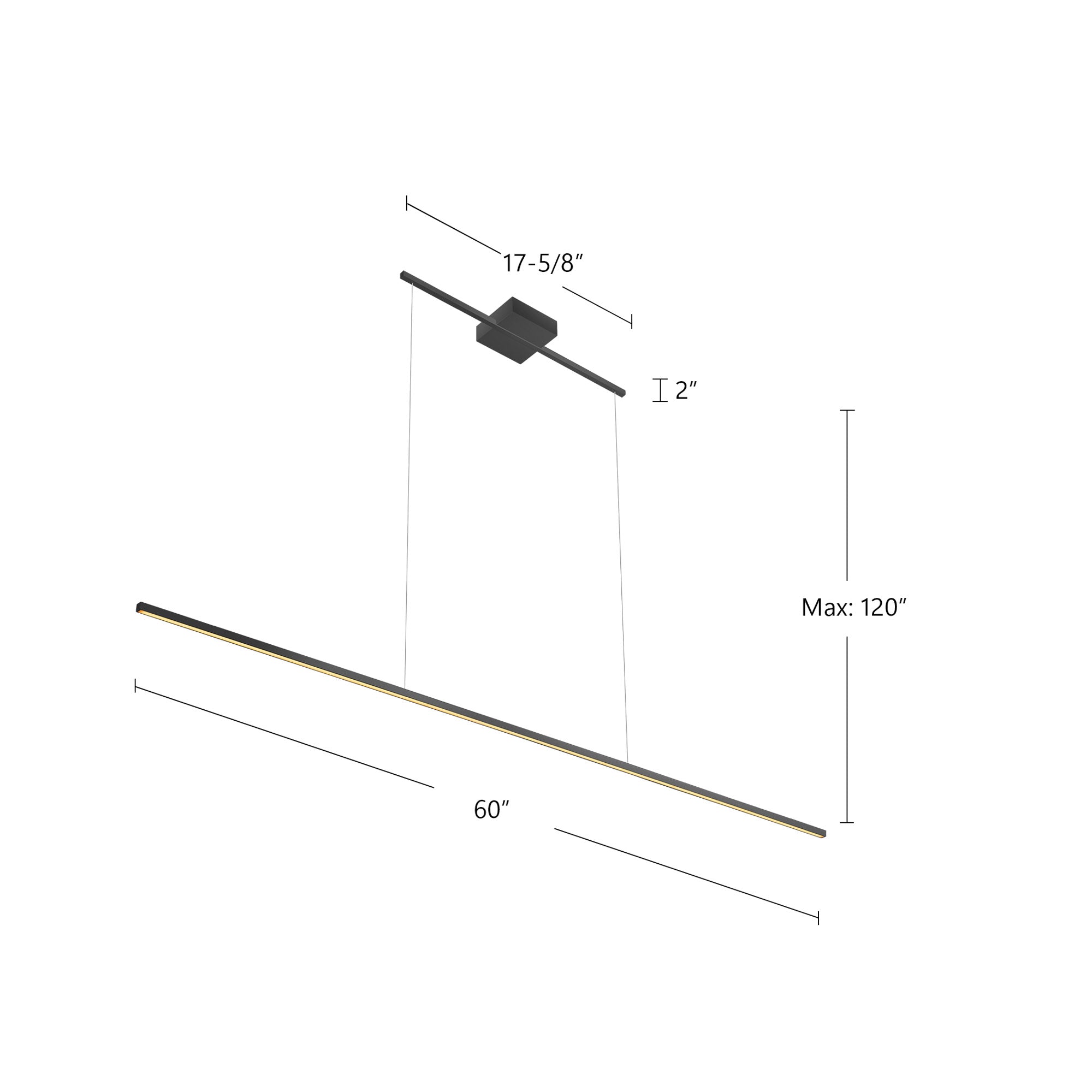 Vega Minor 60-in Linear Pendant – Kuzco Lighting