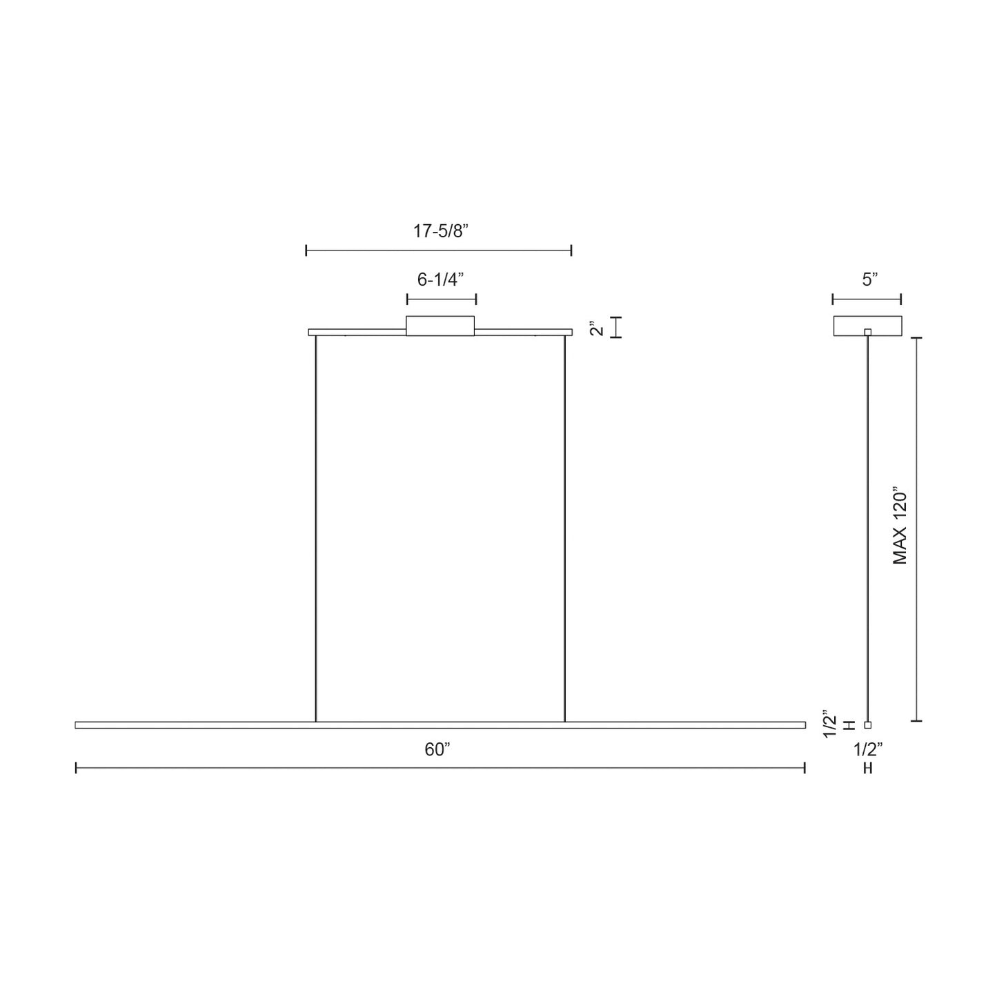 Vega Minor 60-in Linear Pendant