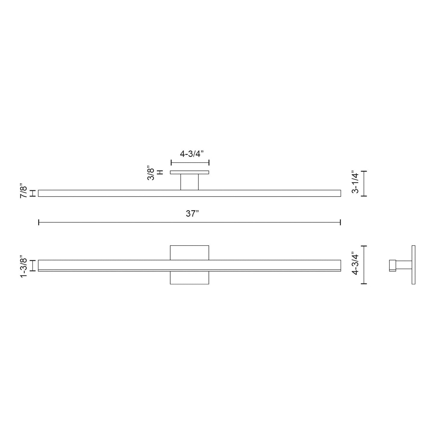 Vega 37-in Vanity Light