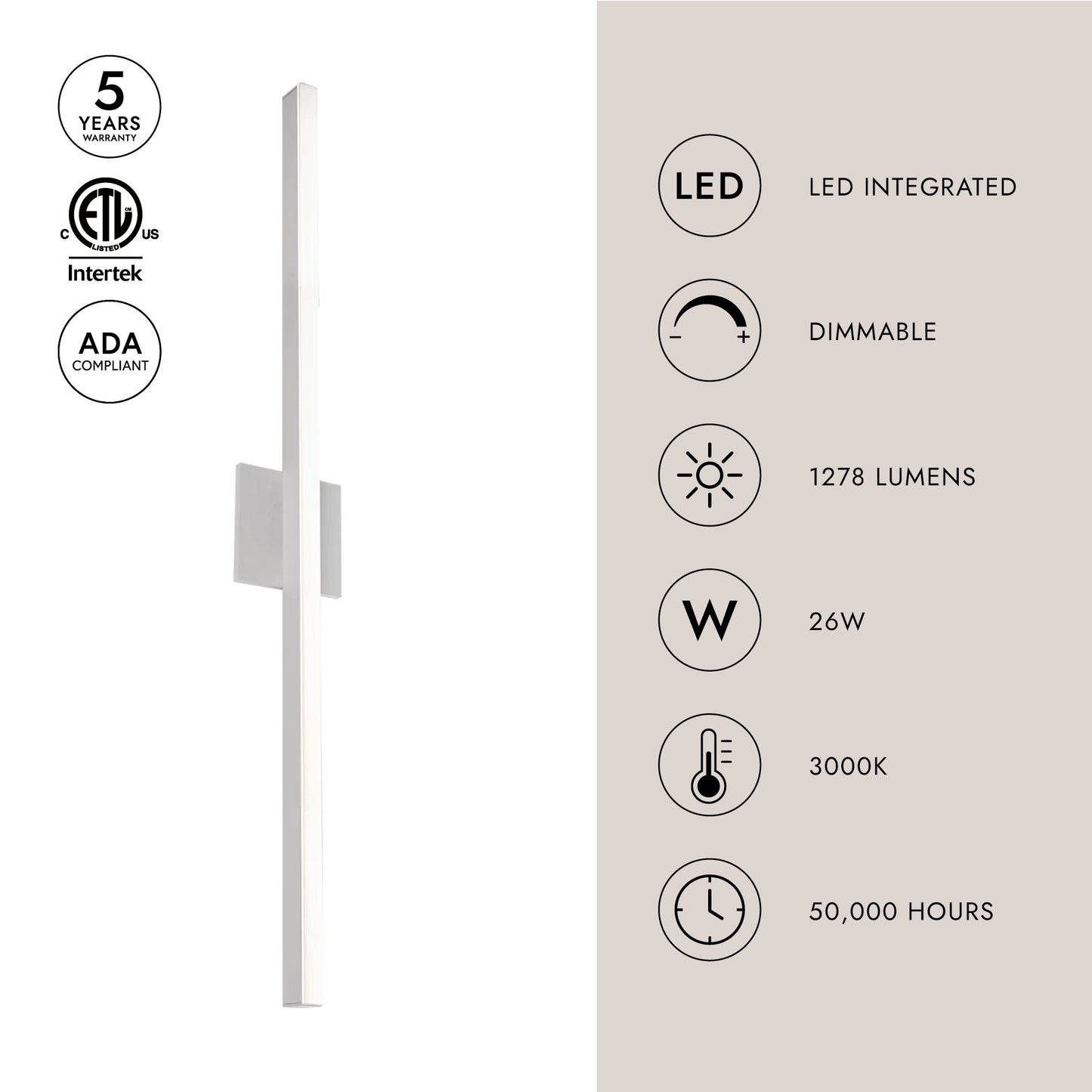 Vega 36-in Wall Sconce