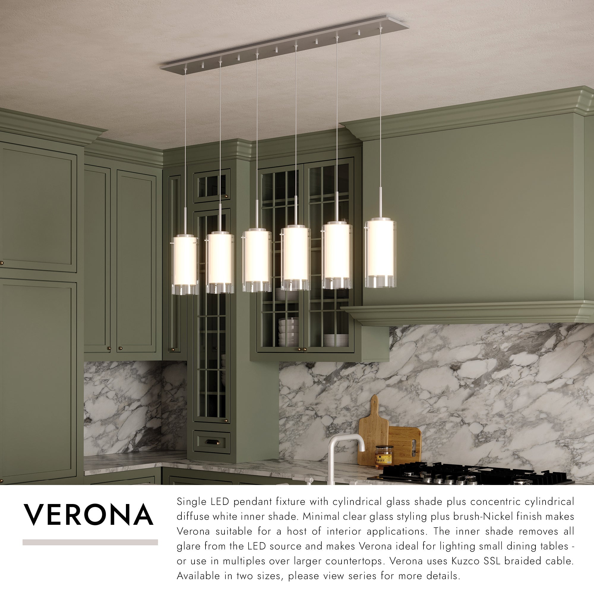 Verona 4-in 6 Head Multi Pendant – Kuzco Lighting