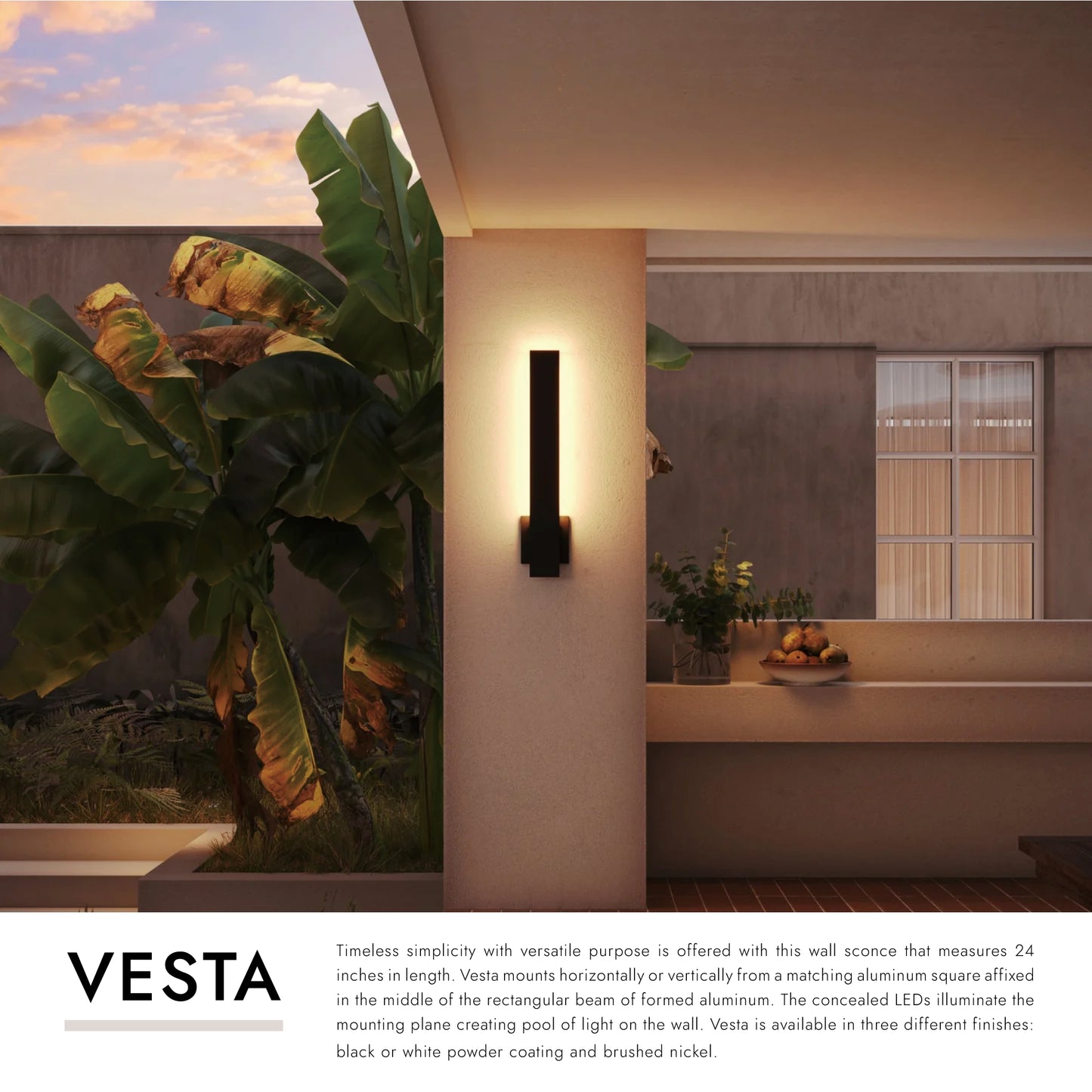 Vesta 24-in All-terior Wall Light
