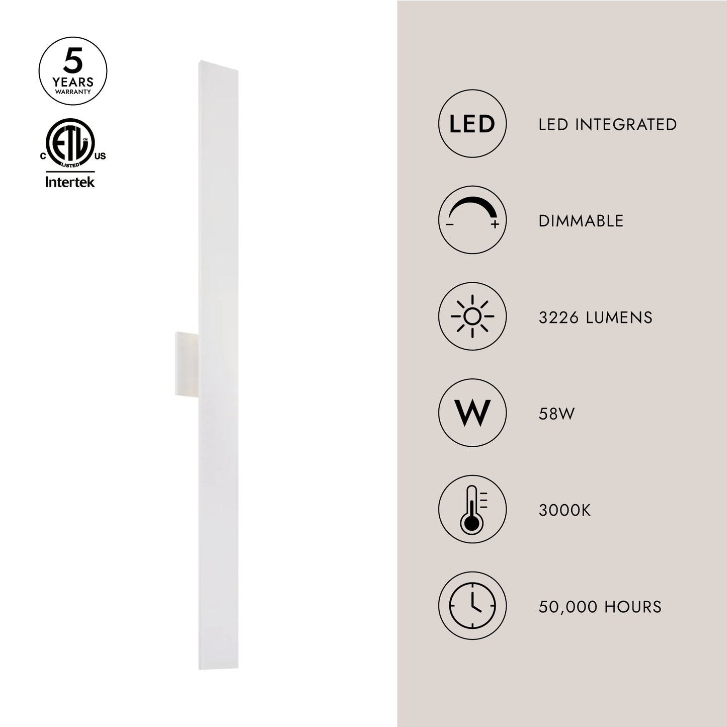 Vesta 50-in All-terior Wall Light