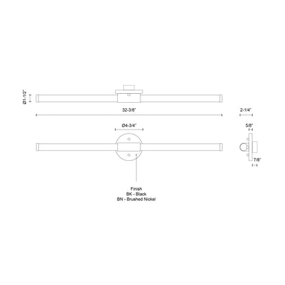 Akari 32-in Vanity Light