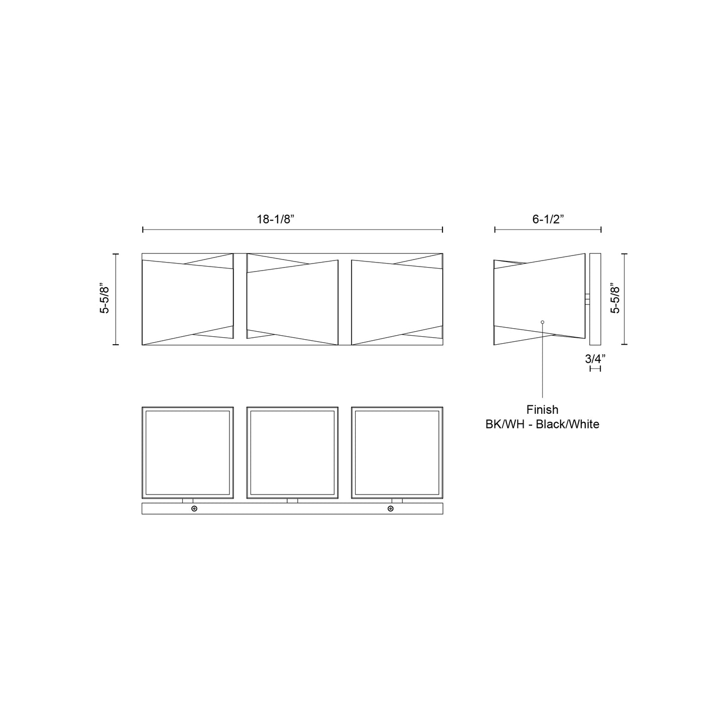 Cubix 18-in Vanity Light