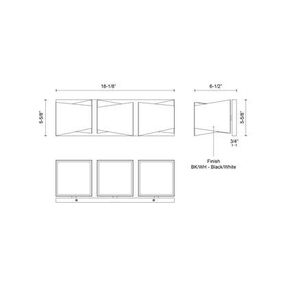 Cubix 18-in Vanity Light