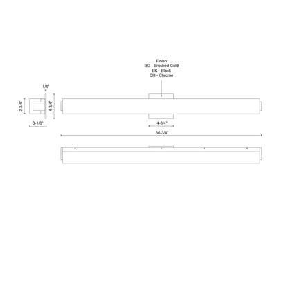 Latitude 37-in Vanity Light