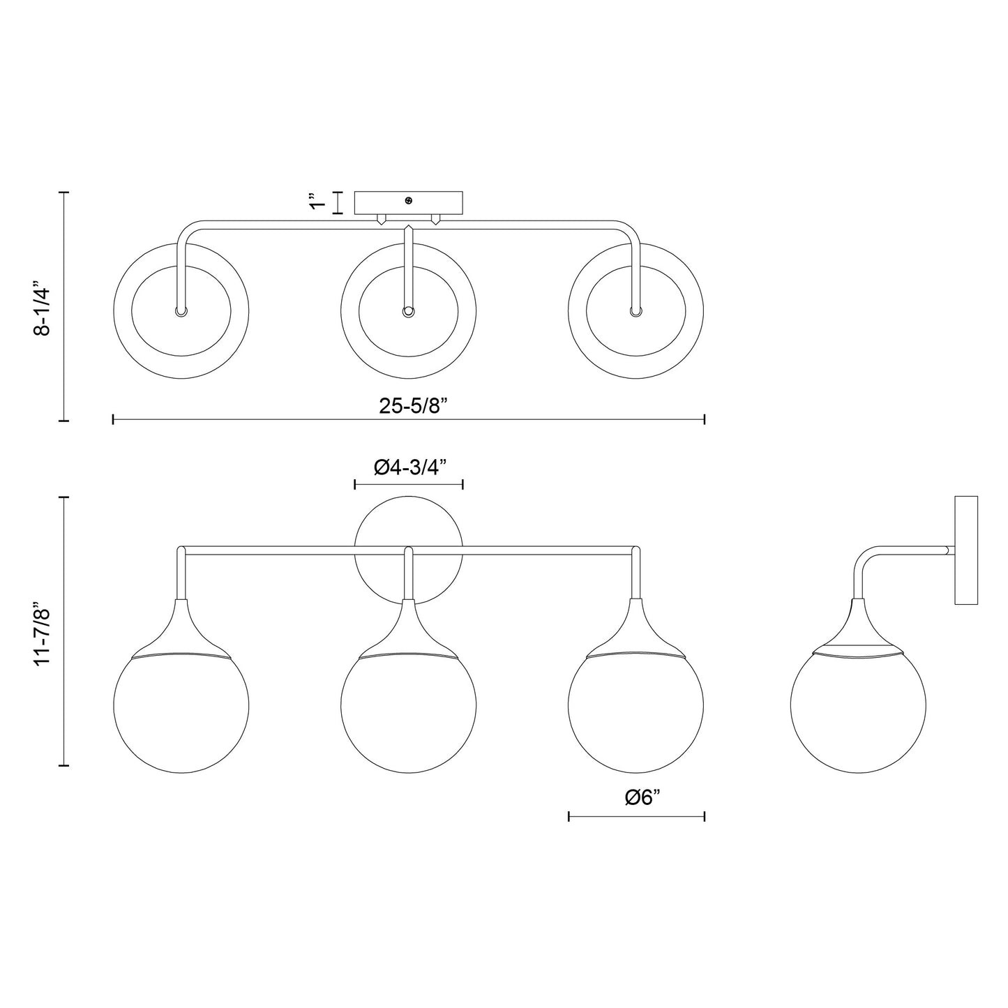 Nouveau 25-in Vanity Light